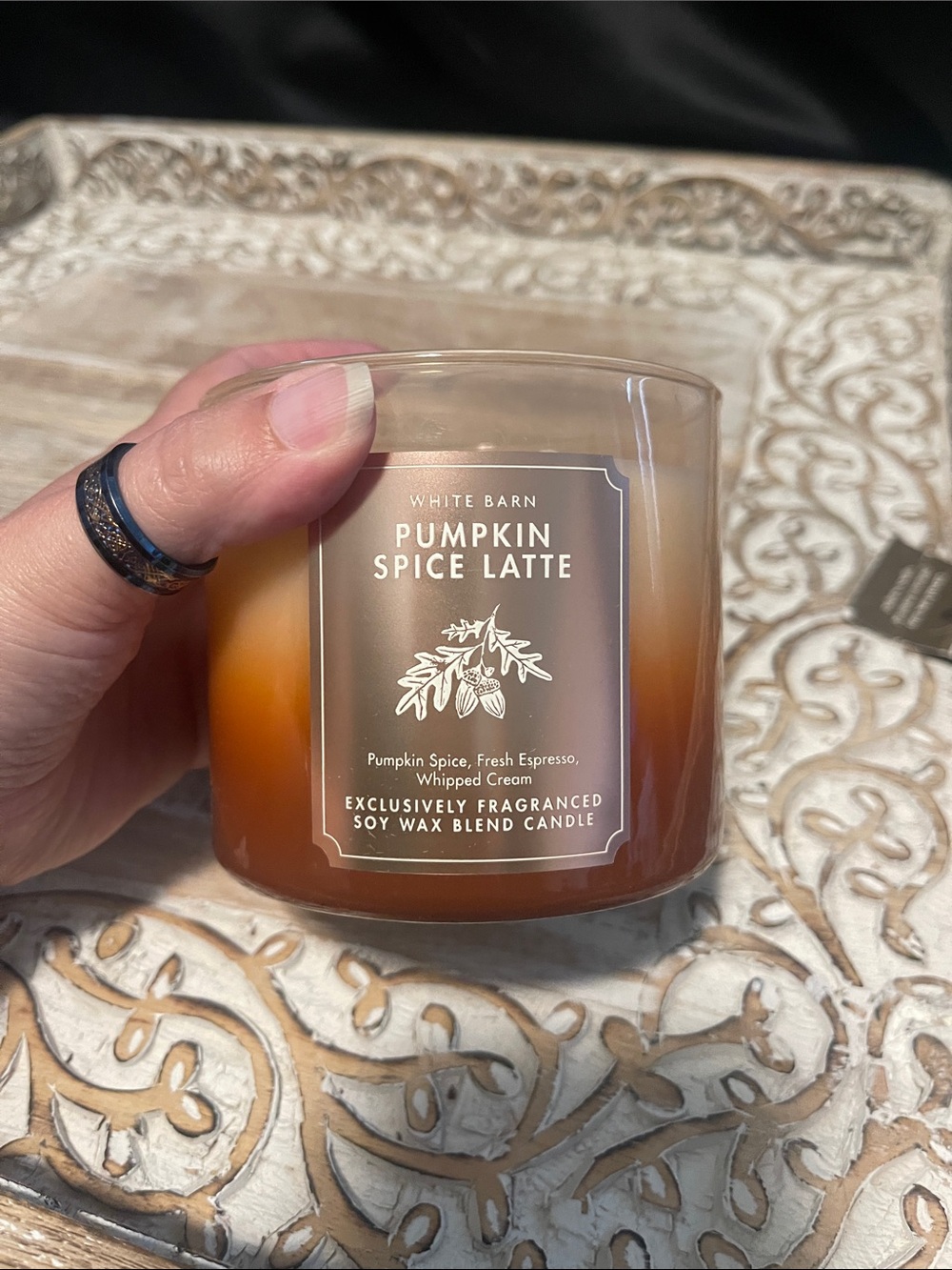 Pumpkin Spice Latte 3 Wick Candle - Picture 1 of 4